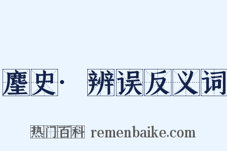 麈史·辨误反义词是什么意思的图片